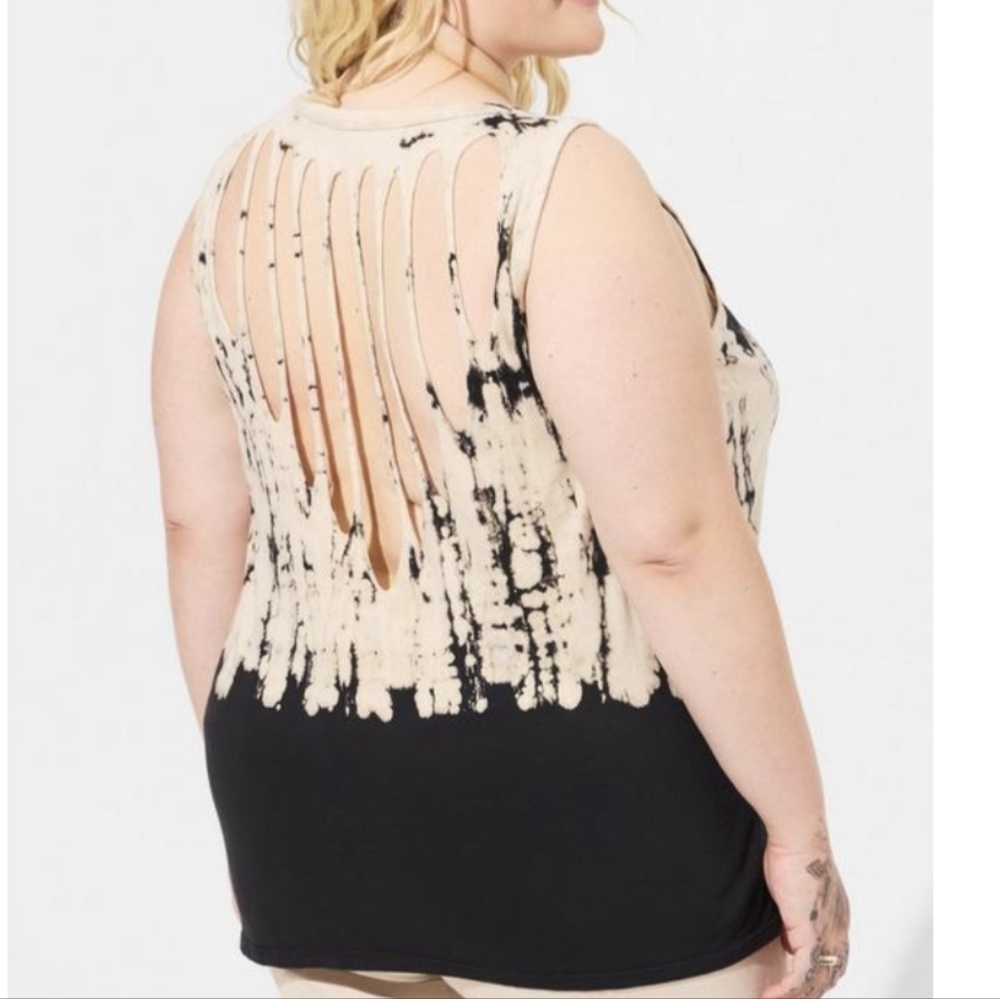 Vintage Cotton Jersey Crew Neck Slash Back Tank